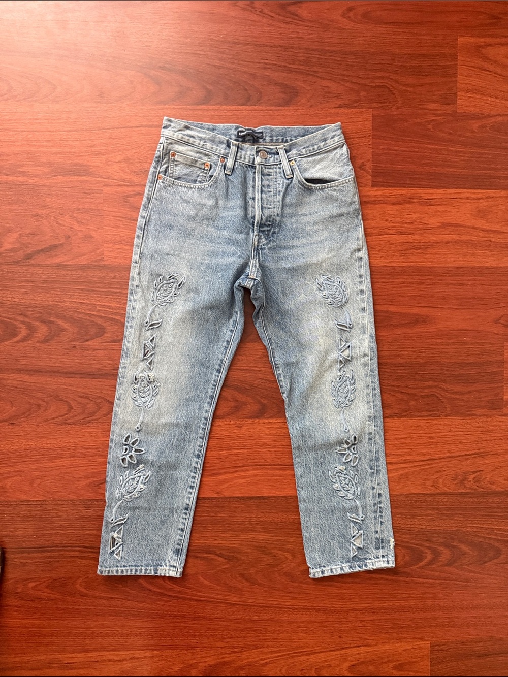 RARE Levi’s Made & Crafted 501 Laser Cut Crop Jeans - size 27/26